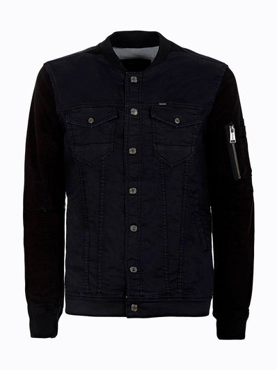 Jacket with contrasting sleeves