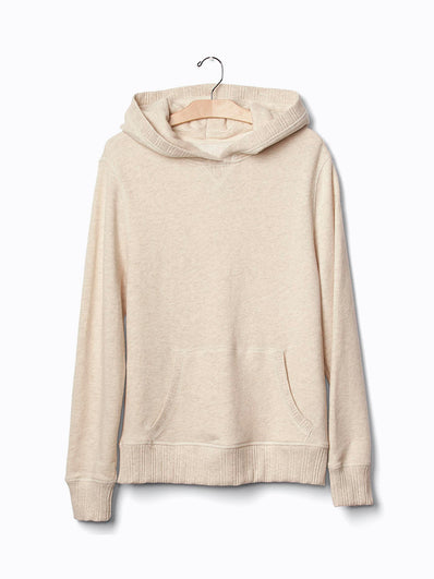 Textured terry hoodie