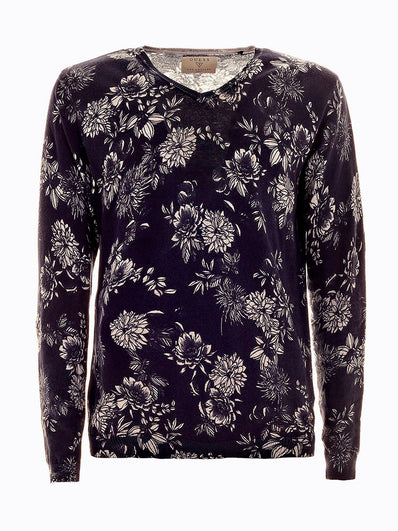Floral print sweater