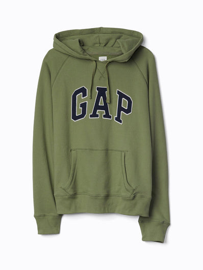 French terry logo pullover hoodie