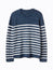 Heathered stripe roll-neck sweater