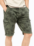 Floral print cargo shorts