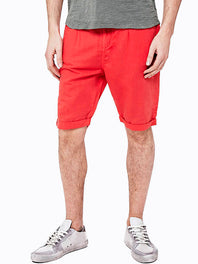 Cotton blend shorts with cuff