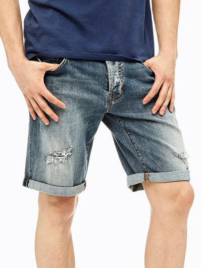 Localasid abrasions denim shorts