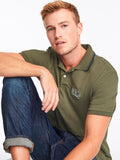Logo short sleeve pique polo