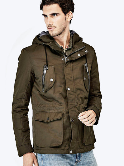 Parka with hood