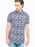 Short-sleeve floral shirt