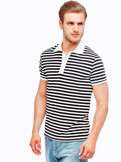 Striped polo shirt