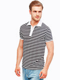 Striped polo shirt
