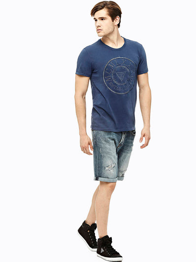 Localasid abrasions denim shorts