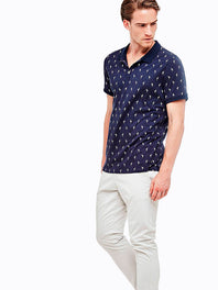 All-over flamingo polo shirt