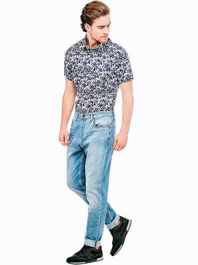 Short-sleeve floral shirt
