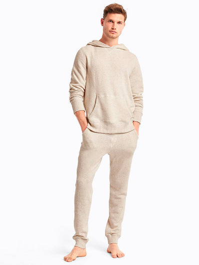 Textured terry hoodie