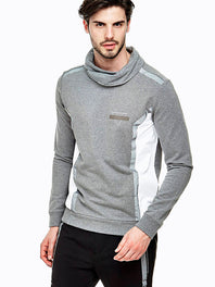 Sweatsirt with turn-down neck