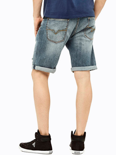 Localasid abrasions denim shorts