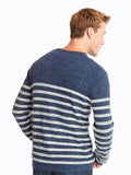 Heathered stripe roll-neck sweater