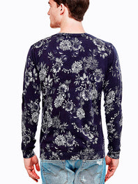 Floral print sweater