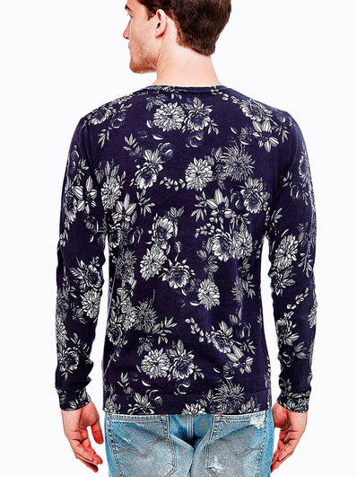 Floral print sweater