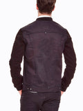 Jacket with contrasting sleeves