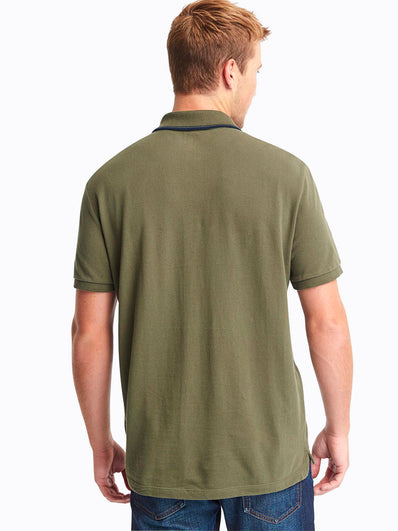 Logo short sleeve pique polo