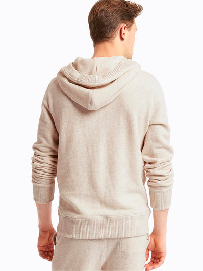 Textured terry hoodie
