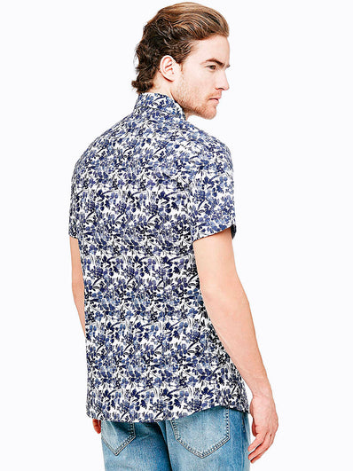 Short-sleeve floral shirt