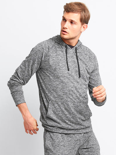 Brushed tech jersey hoodie