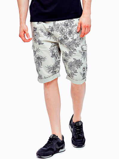 Floral print cargo shorts