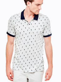 All-over flamingo polo shirt