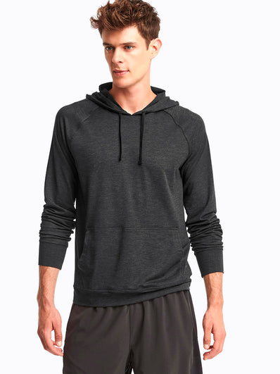 Brushed tech jersey hoodie
