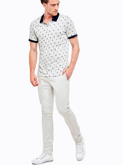 All-over flamingo polo shirt