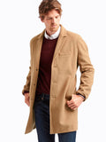 Wool blend crombie coat