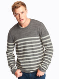Heathered stripe roll-neck sweater
