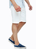 Cotton blend shorts with cuff