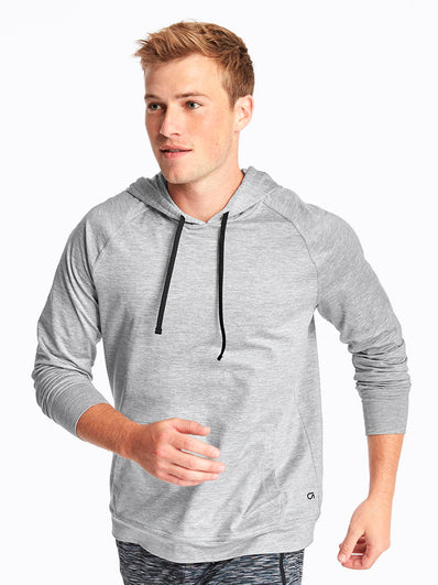 Brushed tech jersey hoodie