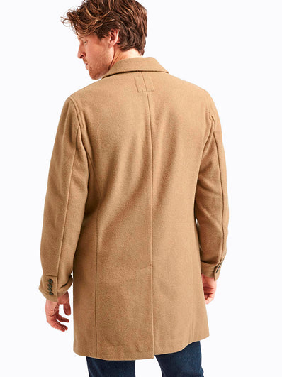 Wool blend crombie coat