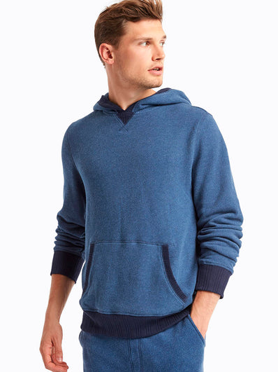 Textured terry hoodie