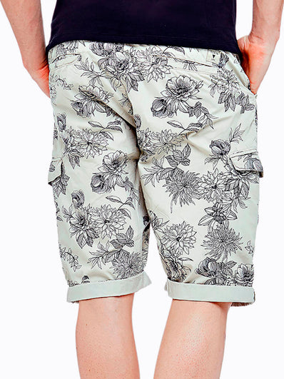 Floral print cargo shorts